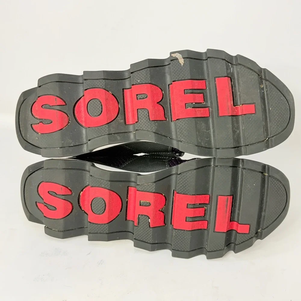 Sorel Kinetic Sneak Purple Grey Scalloped Sole Sneakers NL3374-506 Womens 8.5
